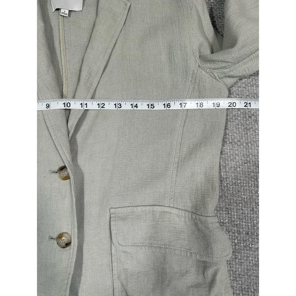 Madewell Blazer Womens Small Green Breezewoven Larsen Linen Blend - Picture 3 of 8